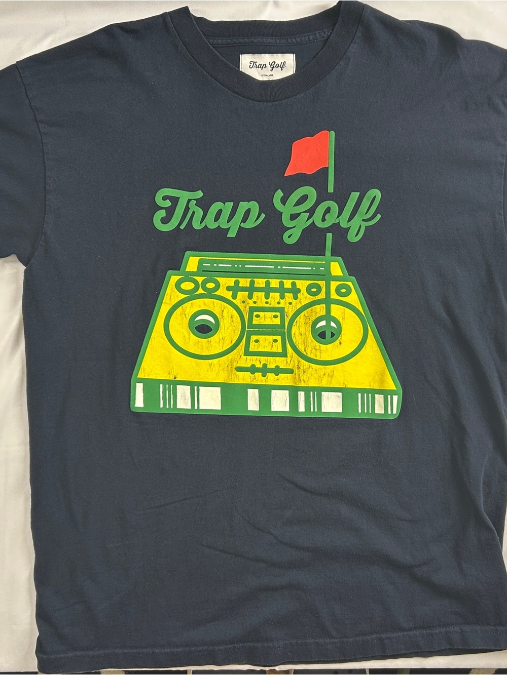 Trap Golf Boom Box Graphic Tee Navy Men's XL Golf Streetwear
